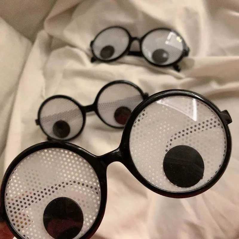Sunglasses Funny Glasses Cosplay Halloween Costumes Accessory Eyeball Rolling Glasses Christmas Gifts H241213