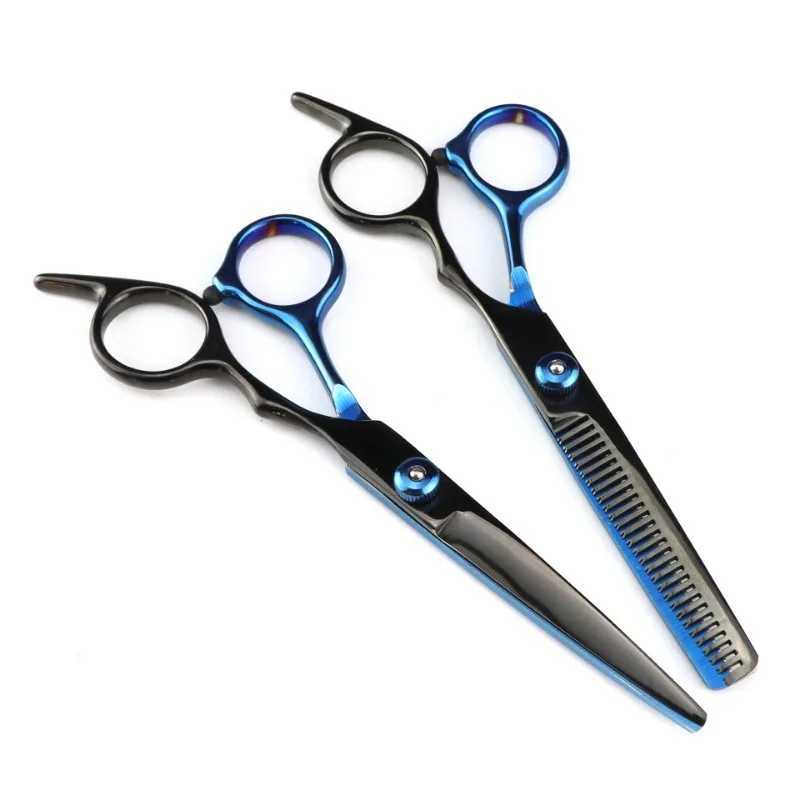 New Arrival 6.0-inch black new professional hairstylist hair clipper Japan 440C hairstylist scissors thin scissors Z241213
