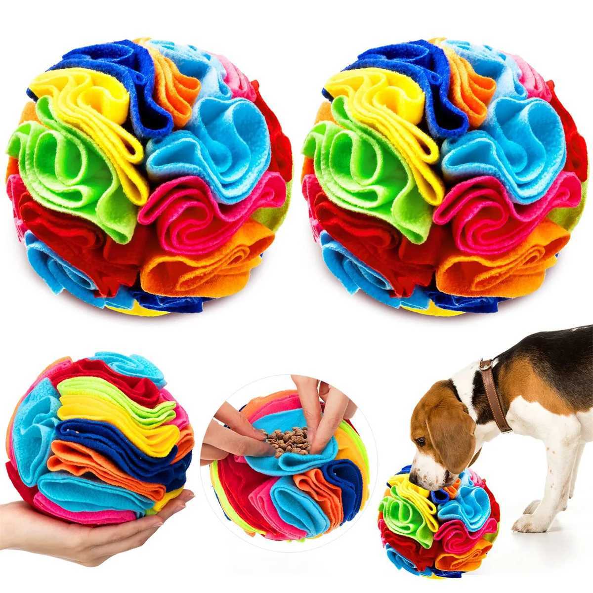 Dog Sniffing Ball Puzzle Toys Increase IQ Slow Dispensing Feeder Foldable Dog Nose Sniff Toy Pet Training Games Intelligence Toy X241213