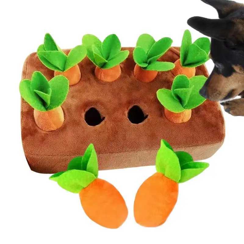 Carrots Enrichment Dog Puzzle Toys Hide and Seek Carrot Farm Dog Toys Carrot Patch Dog Snuffle Toy for Puppy Large Dogs X241213