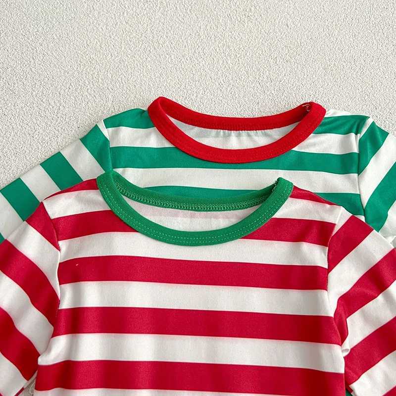 Autumn Childrens Baby Boys and Girls Long Sleeve Striped T-shirt+Pants Clothing Set Baby Boys and Girls Pajamas Childrens Clothing Set W241213