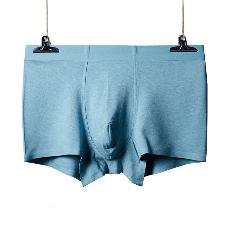 High-End Modal Seamless Solid Color Silkworm Pupa Protein Men's Flat Underwear Fashion