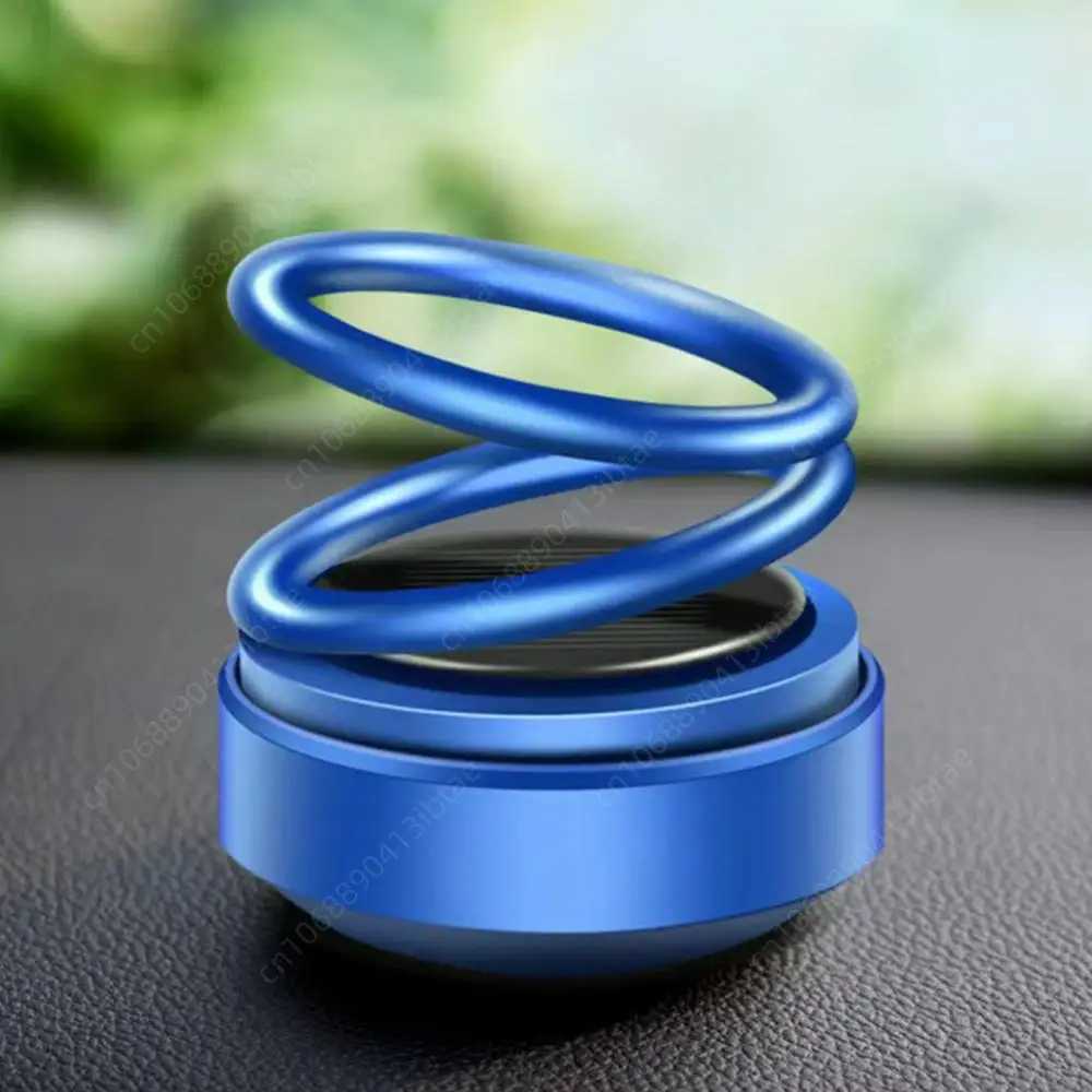 Double Ring Aroma Diffuser Solar Powered Car Air ener Rotating Suspension Car Decoration Accessories with Aroma TabletXJ241213