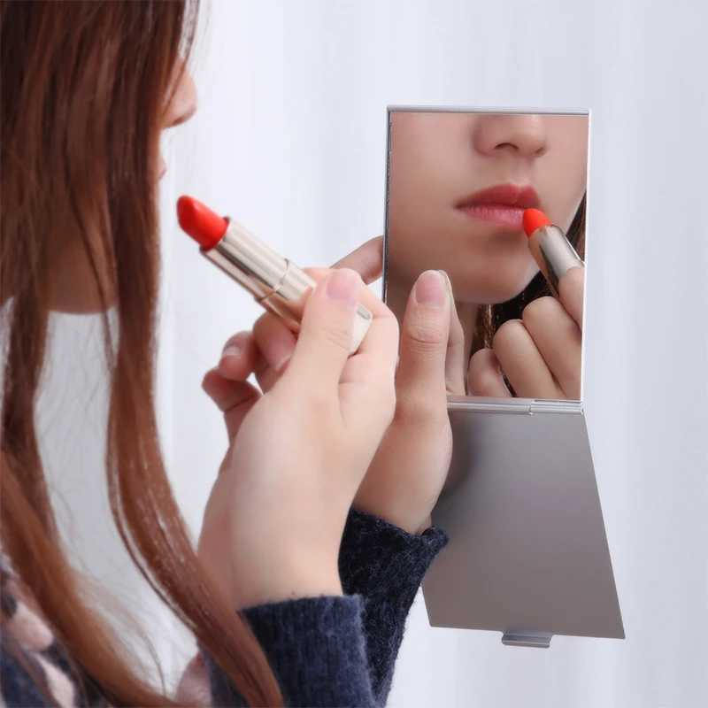Small Sizes Folding MakeUp Mirror Rectangle Ultra-thin Pocket Mirrors Personalised Portable Compact Folding Cosmetic MirrorsXJ241213