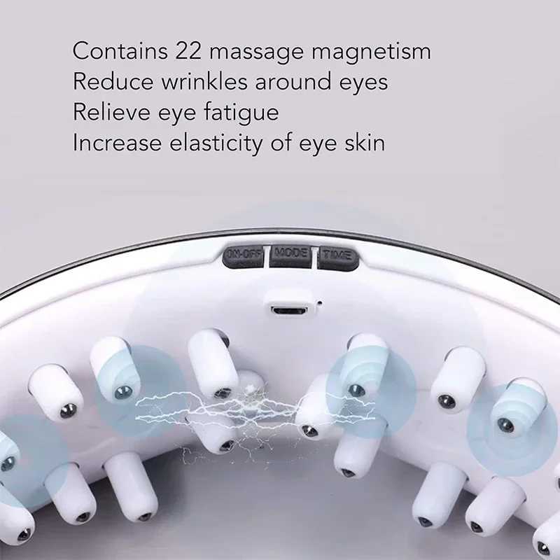 Eye Care Massager Electric Eye Massager Magnetism Eye Massager 9 Vibration Modes Mind Relax USB Rechargeable Health Care Massage W241213