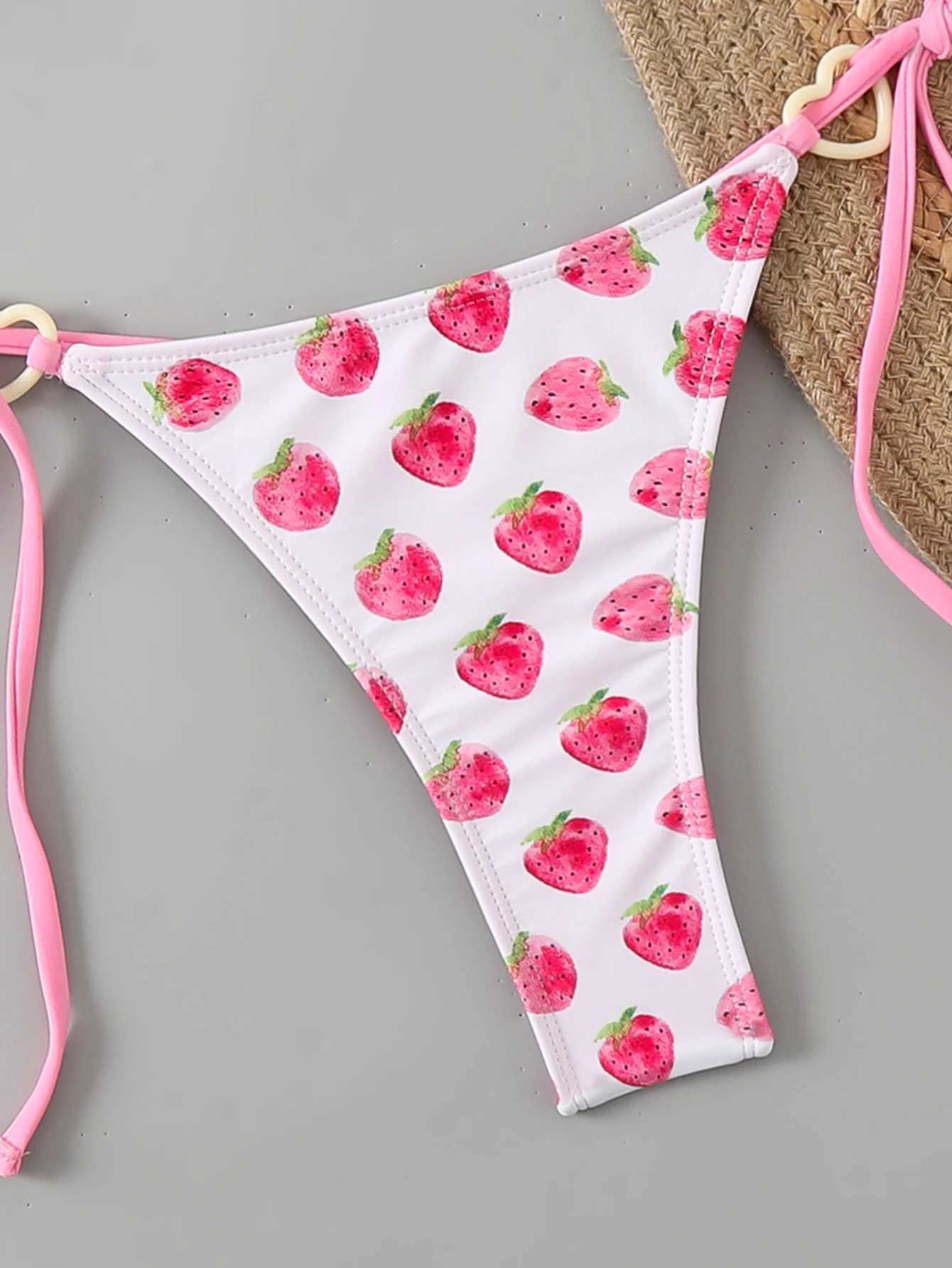 BIKINX bikini push up Micro bikinis woman ladies strawberry swimwear 2 piece Thong swimsuit bathing suits luxury beachwearXJ241212