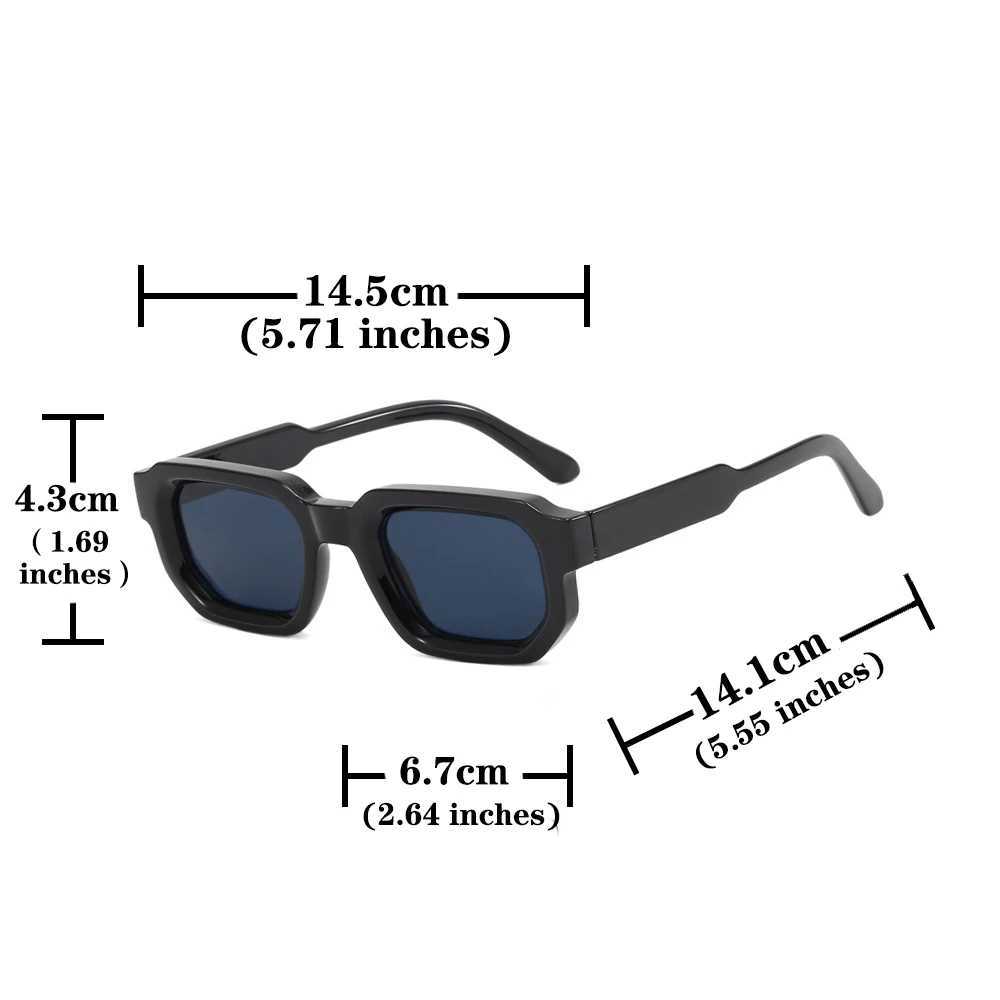 Popular Vintage Sunglasses Women Men Square Sun Glasses Punk Polygon Eye Glasses Goggle for Male Female Rectangle Sunglasses X241213