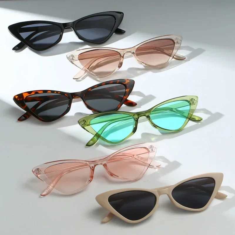 Fashion Womens Luxury Cat Eye Sunglasses Triangle Vintage Design UV400 Sun Glasses Unisex Classic Small Outdoor Goggle ShadesX241213