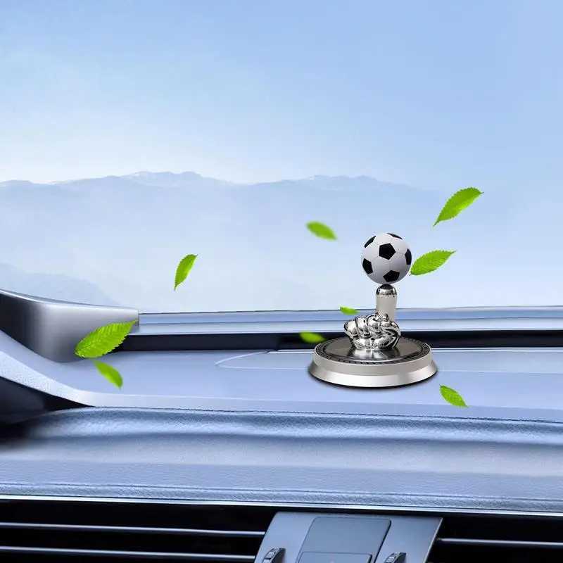 Solar Car Fragrance Finger Football Car Air ener Automatic Rotating Floating Ball Auto Interior Home Aroma DiffuserXJ241213