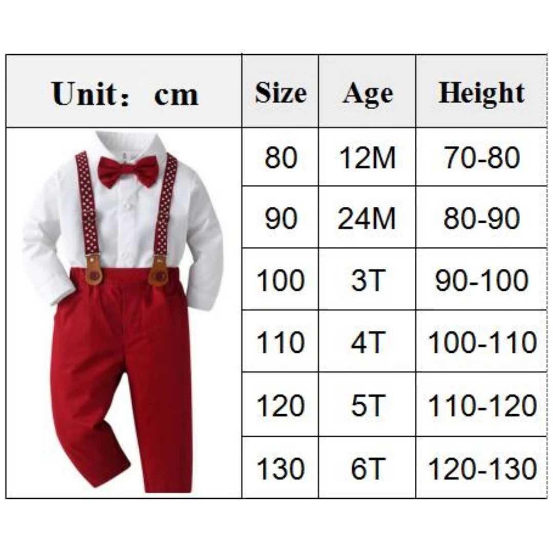 Solid 4-piece mens wedding dress classic white shirt with star printed pendant set childrens autumn birthday set W241213