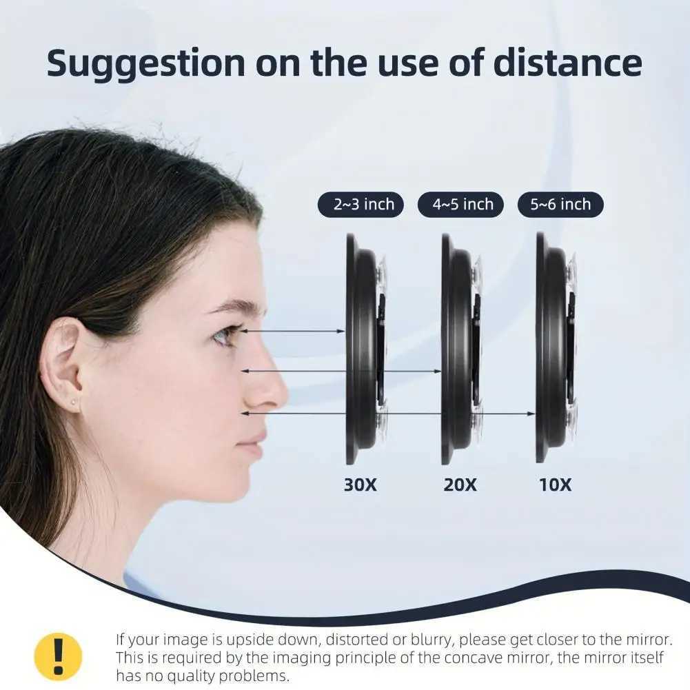Magnifying Mirror Light 10X/20X/30X Increase Magnification Cosmetic Makeup Bedroom Table Make-up Bathroom MirroringXJ241213