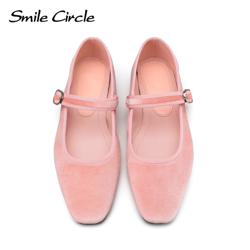 Velvet ballet flat shoes for women Mary Jane flat shoes Leopard print round toe flat shoes for women Size 36-42 241213
