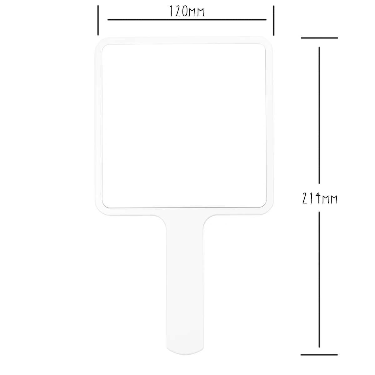 Autumnfish Large Makeup Mirror Hand-held Makeup Mirror White Pink HD Cosmetic Mirror Comfortable Portable Simple DesignXJ241213
