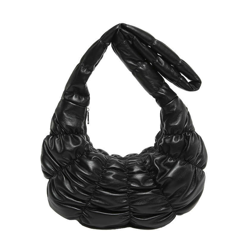 Kesong Bag new crossbody bag cow horn bag folded large capacity cloud bag shoulder bag dumpling bag half moon bag