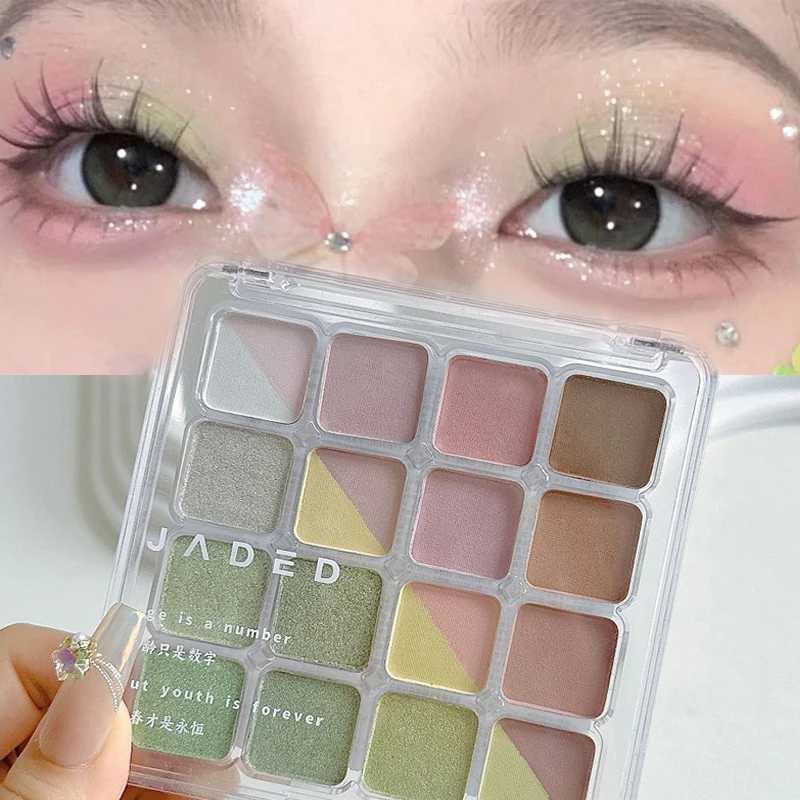 6-color Mint Green eye shadow Palette Lovely pink eye shadow Palette Lasting Flash eye shadow Korean Beauty Makeup W241213