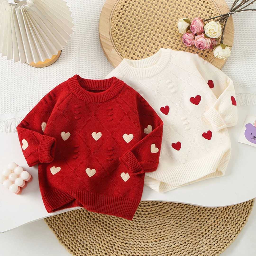Cute Girl Christmas Set Winter Long Sleeve Embroidered Knitted Sweater with Tutu Ski Baby 2-6 Years Happy New Year Costume W241213