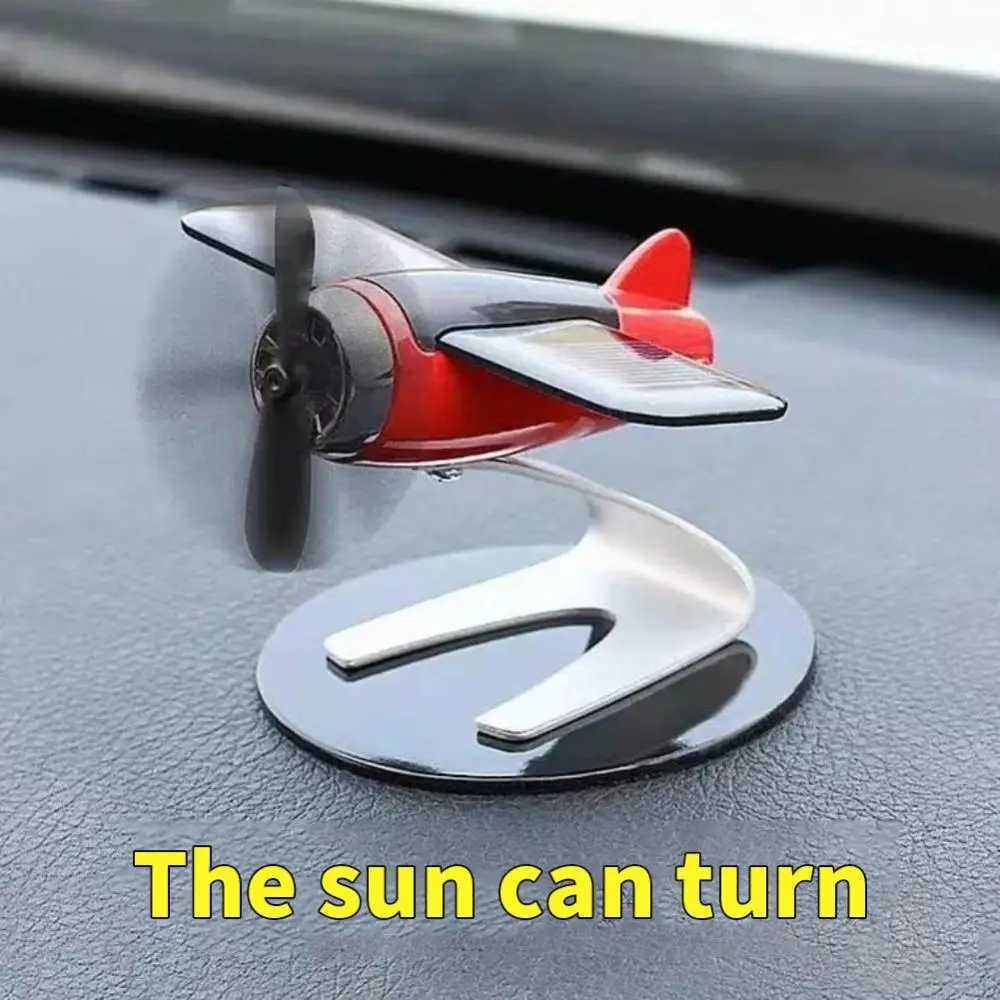 Car Air ener Solar Airplane Model Center Console Handicraft Fragrance Diffuser Ornament Car Decorative AccessoriesXJ241213