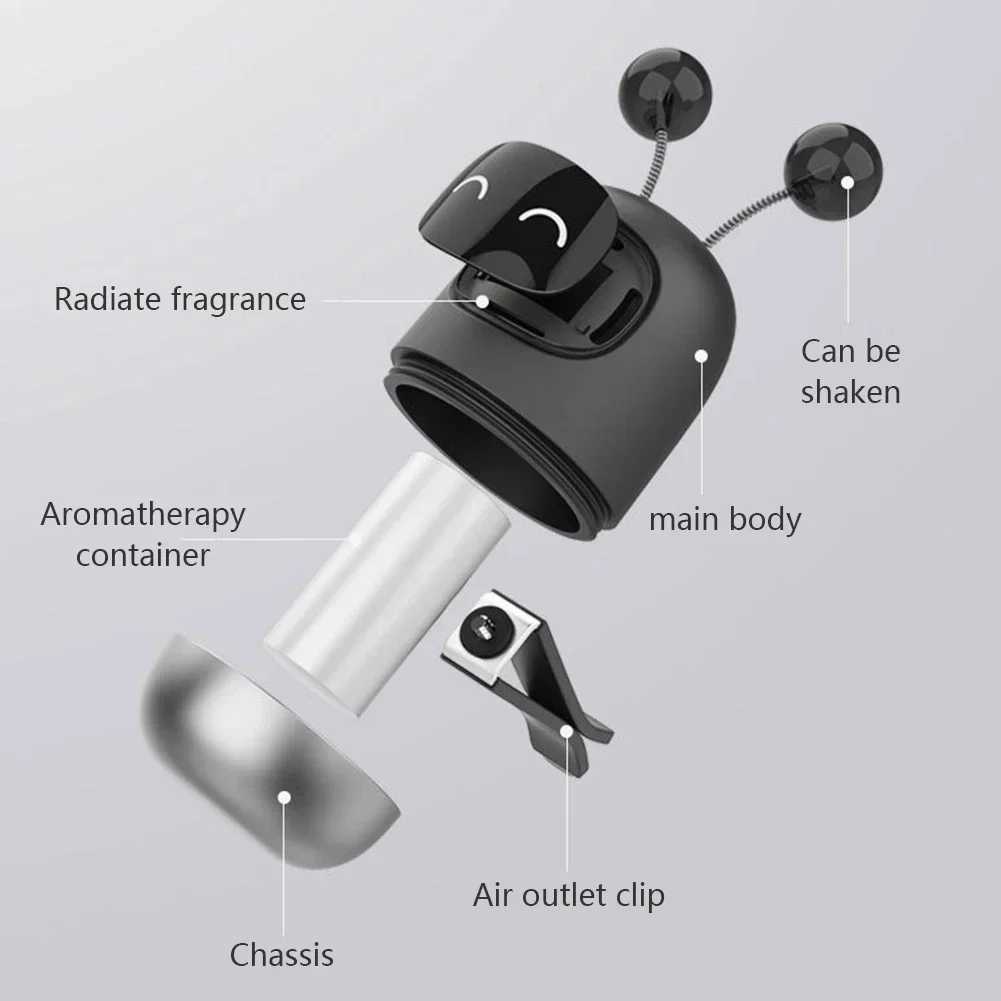 Car Air ener Auto Creative Mini Robot Air Vent Clip Parfum Flavoring Ventilation Outlet Aroma Automotive InteriorXJ241213