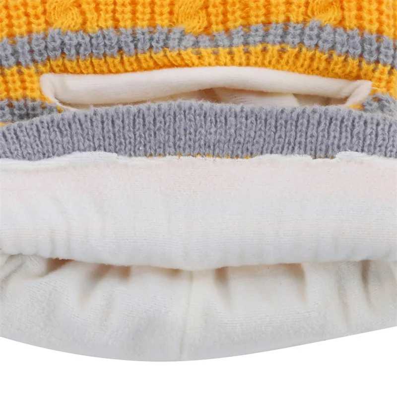 Childrens Hat Autumn And Winter Plus Velvet Thick Warm Woolen Cap Baby Bib Face Protection Cap High Quali Hats New FashionXJ241213