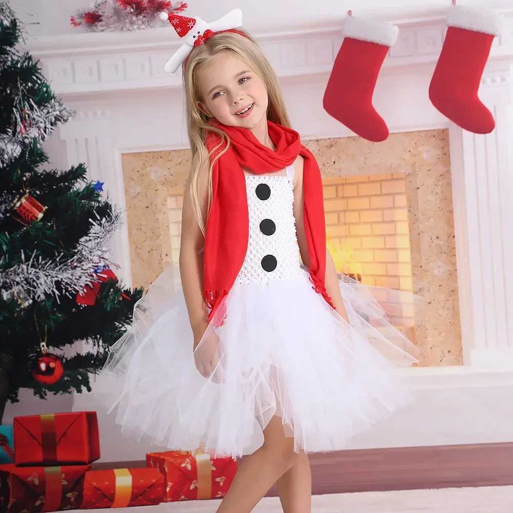 Childrens Christmas costumes childrens Christmas snowmen play costumes girls frozen snow storage dance costumes W241213