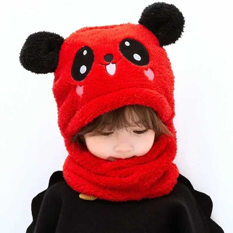 Hat for Girls Boys Scarf Thicken Cap Newborn Photography Baby Stuff Winter Children Hat Plus Fleece Kids Caps 1-10YearsXJ241213
