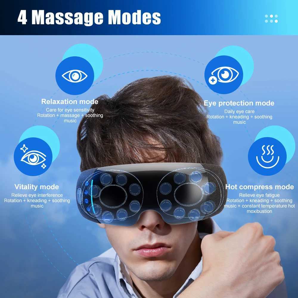 Electric eye massager vibration therapy point hot eye massager hot pressing eye care Acupoint massage relieves fatigue W241213