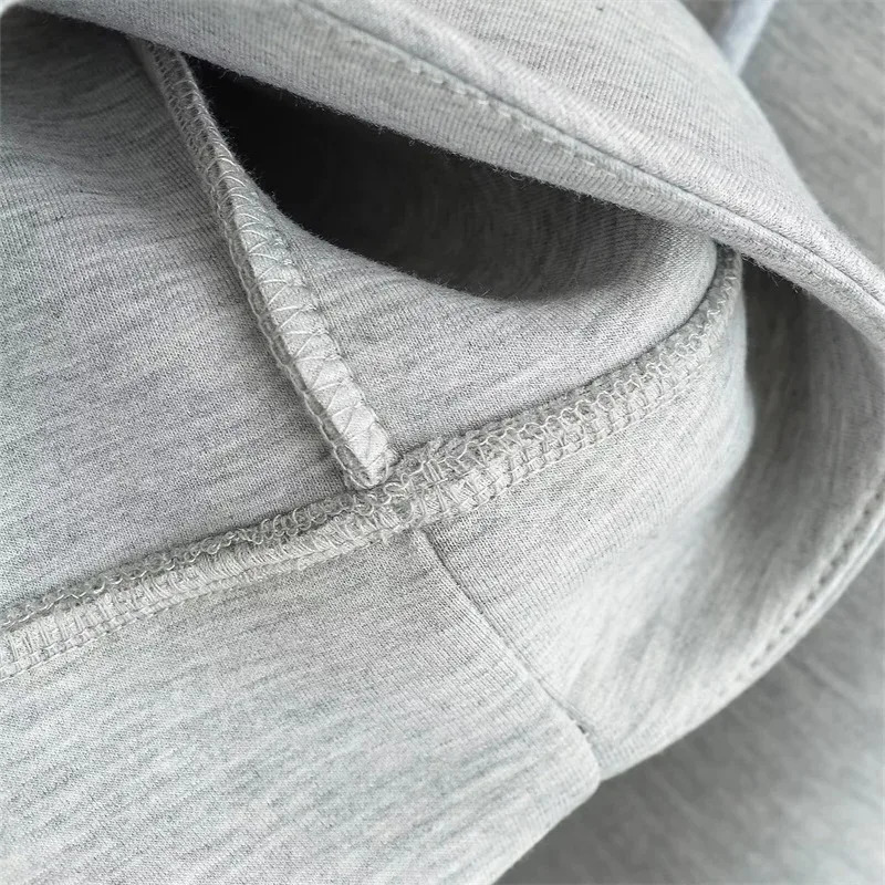 Winter Womens Zipper Hoodie High Street Unisex Double Pocket Oversized Loose Sweater Top 241211