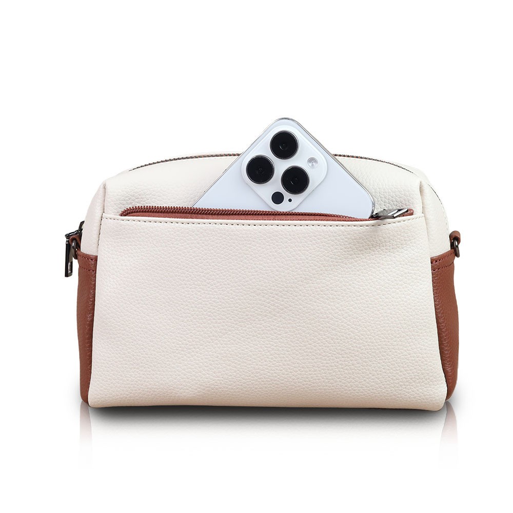 Chic Small Square Vintage Shoulder Bag for Women Featuring Multilayer Zip Design