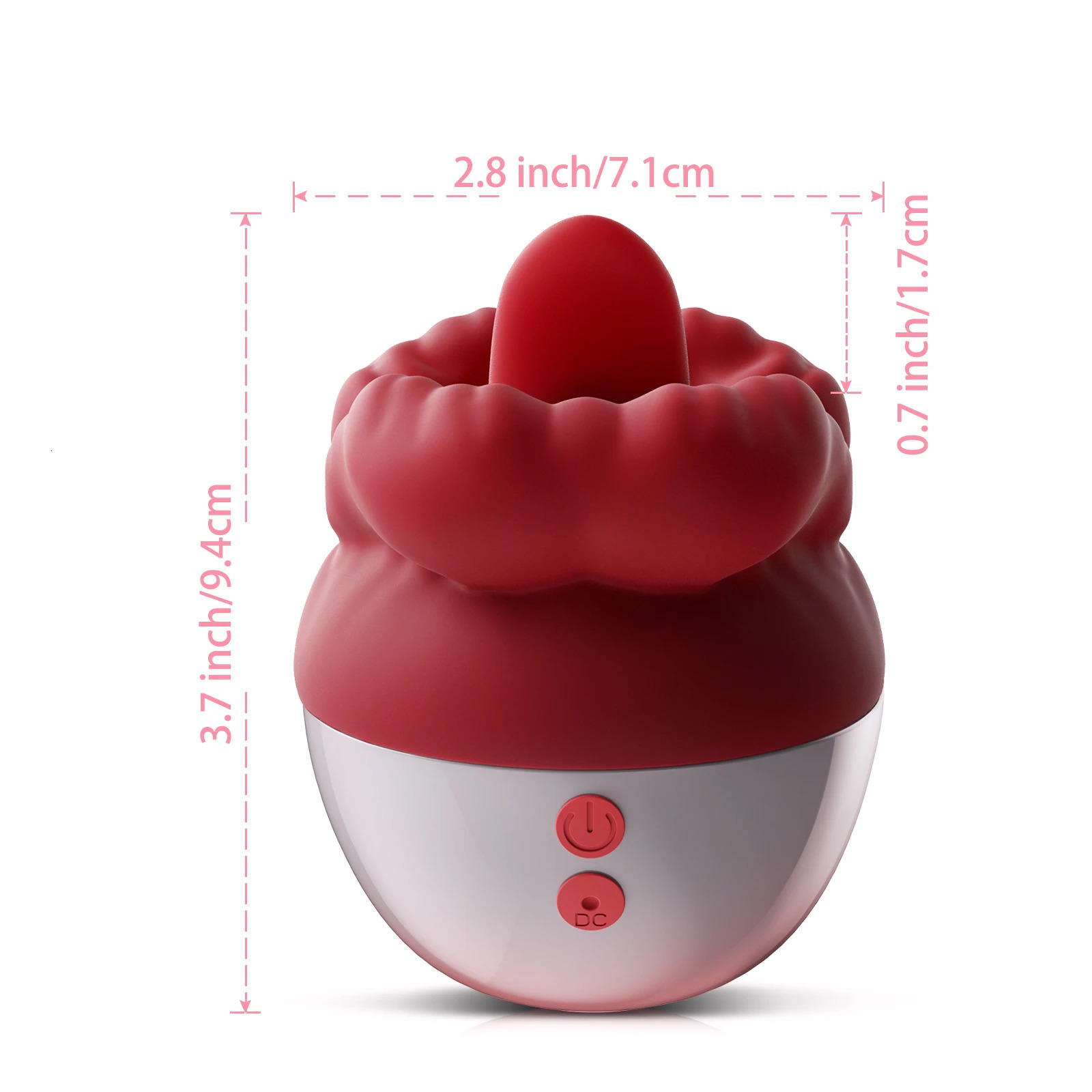 Rose Red Lips Vibrator Clitoris Stimulator Vagina Licking Tongue Masturbator G Spot Massager For Women Silicone Adult Sex Toys 241213