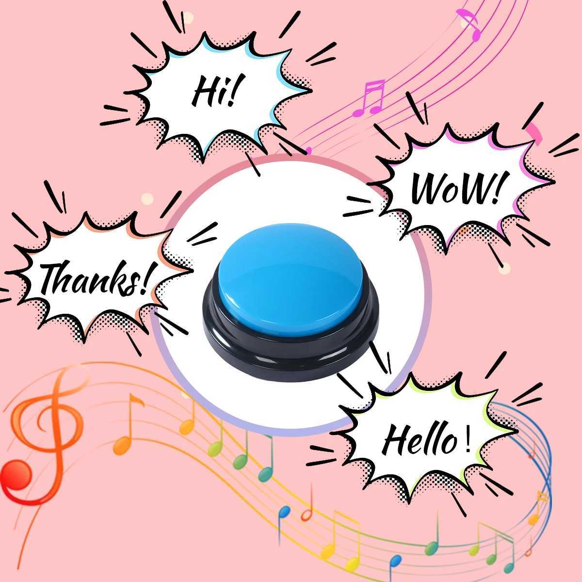 Pet sound box can record talking buttons tape recorder toy for communication training squeeze box dog toy party supplies X241213