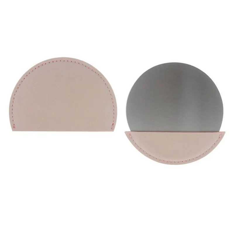 1PC Metal Ultra-thin Mini Makeup Mirror Portable Stainless Steel Compact Pocket Hand Personalized Beauty Cosmetic Mirrors GiftXJ241213