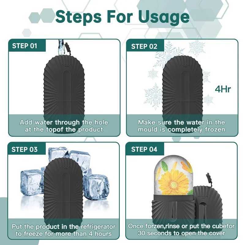 Ice surface roller ice cube beauty massage silicone ice mold for eye puffing ice surface roller shrinkage hole W241213