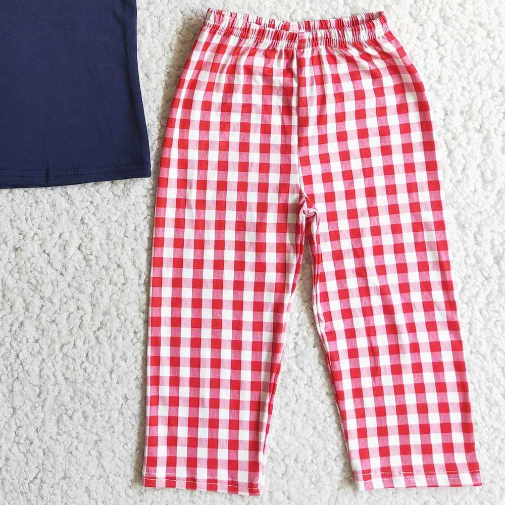 Wholesale baby girl clothing sets Christmas fashion childrens designer clothing Santa Claus embroidery boutique childrens girl clothing W241213