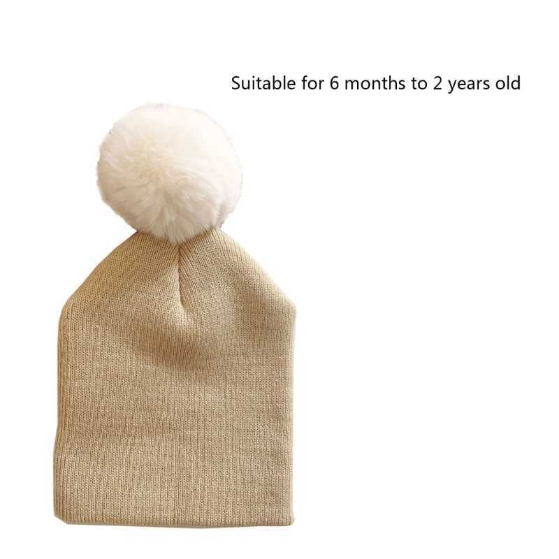 Winter Knit Baby Hat Warm Beanies for Boys Girls Infant Toddlers Baby Beanies with Single Pompoms for 6 Months to 2 YearXJ241213