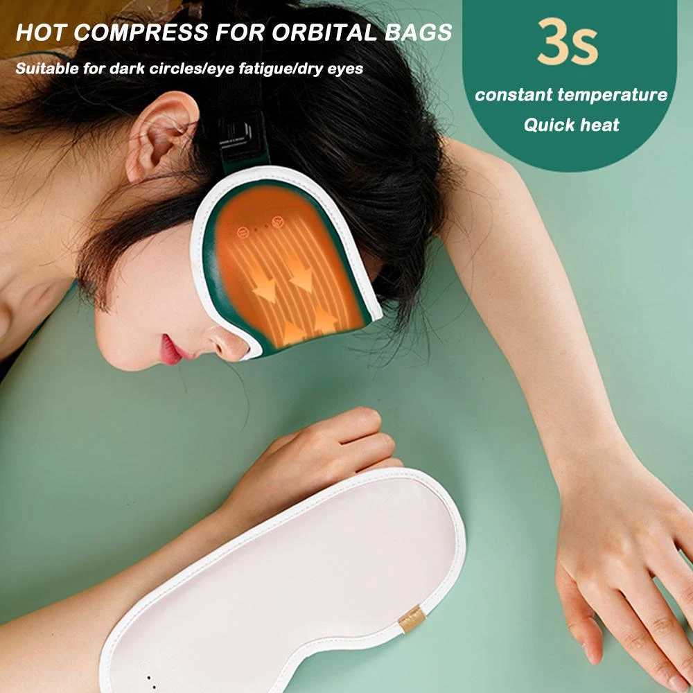 Wireless heating eye mask rechargeable smart eye mask relaxing strain dry dark circle improving sleep 3D contour eye mask W241213