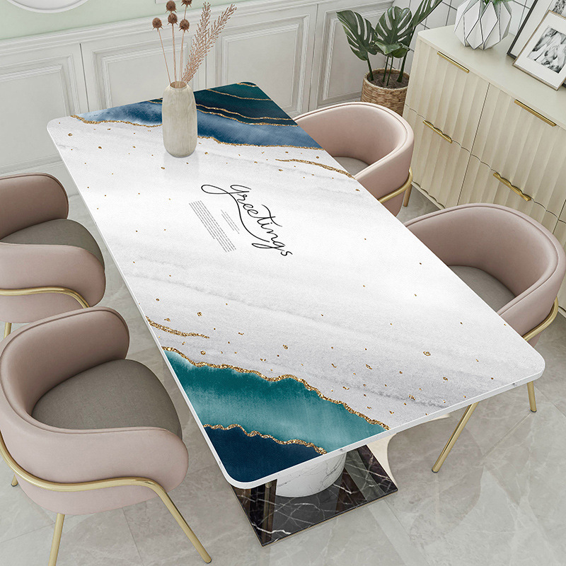 Waterproof, Oil Resistant, Heat-Insulating, And Heat-Resistant Tablecloth, Non Slip Premium Leather Dining Table Mat LN726