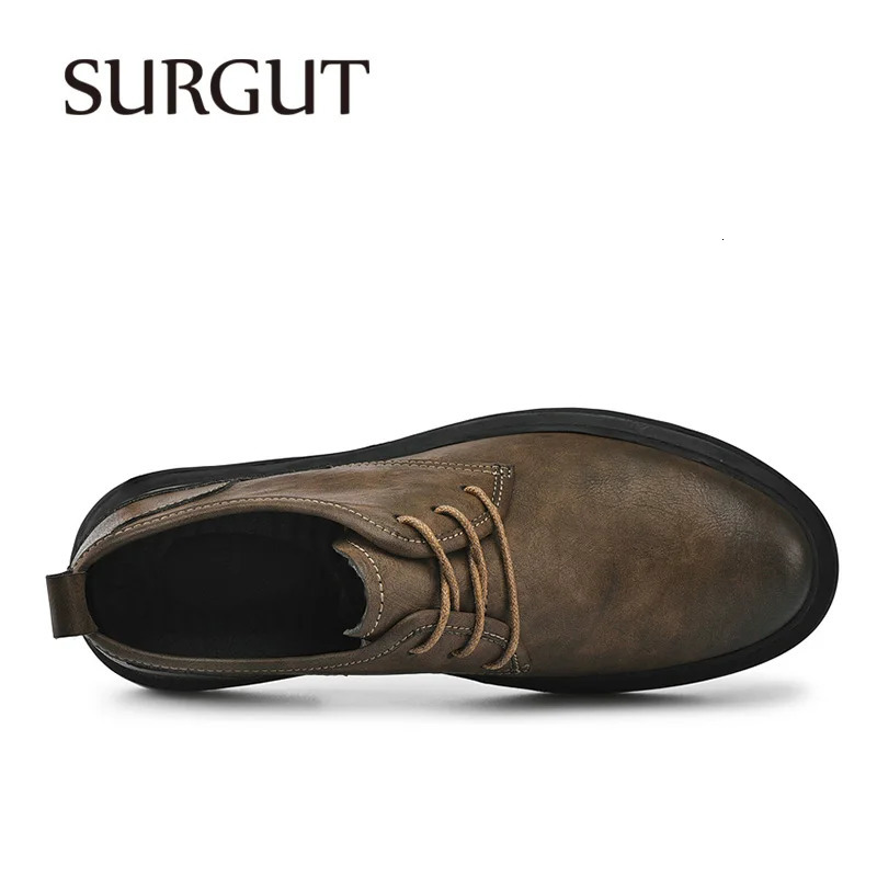 SURGUT Genuine Leather Men Shoes Bussiness Working Flats High Quality Causal Soft Daily Comfort Male Footwear Shoes Men 241213