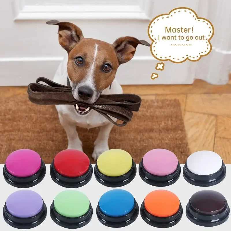 Dog Training Buzzer Dog Game Dog Accessories Pet Training Buzzer Button Record Answer X241213