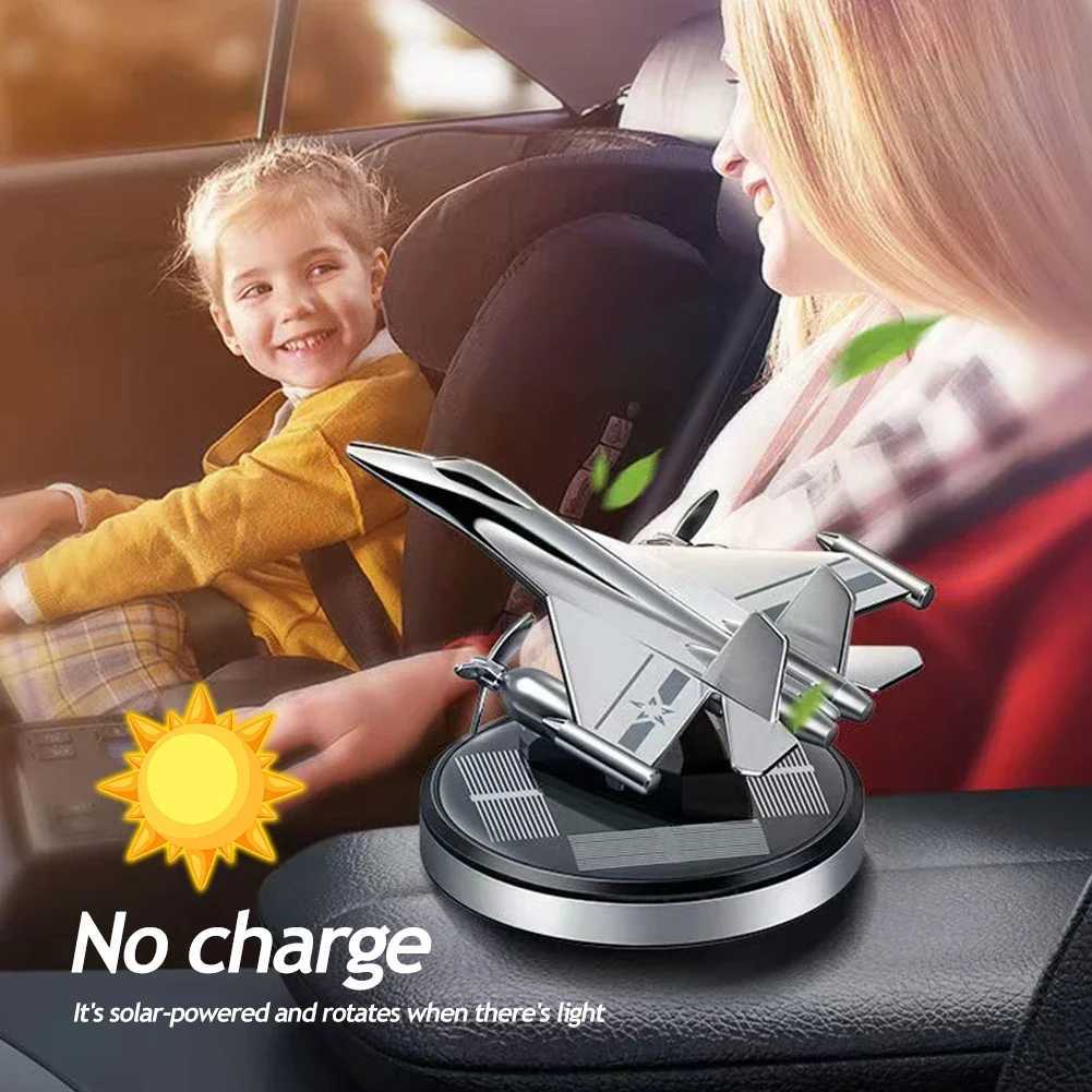 Solar Car Air ener Aircraft Rotating Aroma Perfume Car Long-lasting Fragrance Car Accessories Interior DecorationXJ241213