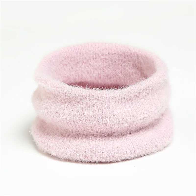 Scarves Wraps Solid Neckerchief Autumn Winter Women Men Warm Neck Ring Scarf Children High Collar Neck Scarves Knitted Muffler Comfort Soft H241213