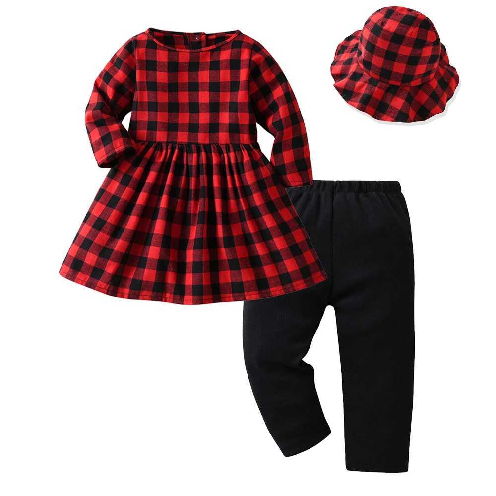 Top and Top Fall Winter Christmas Brothers and sisters Matching Set Boys Gentlemens Set+Girls Dress Childrens Set W241213
