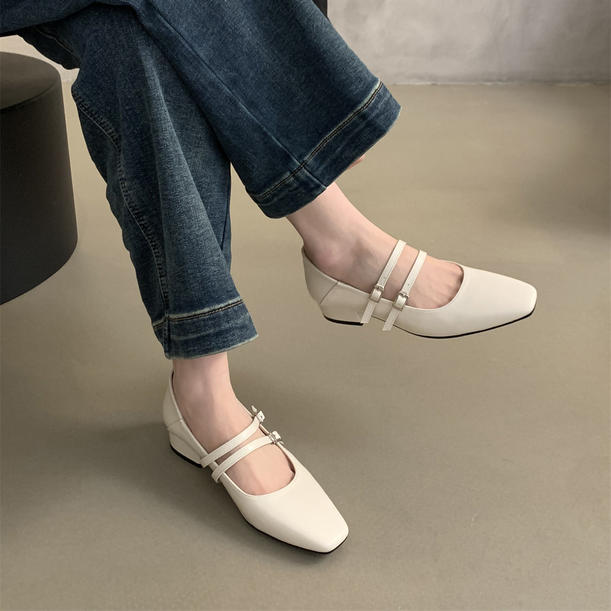 Women's sneakers Spring platform leather flats Casual Casual shoes Platform wedge Lolita shoes for women Mary Jane leather shoes