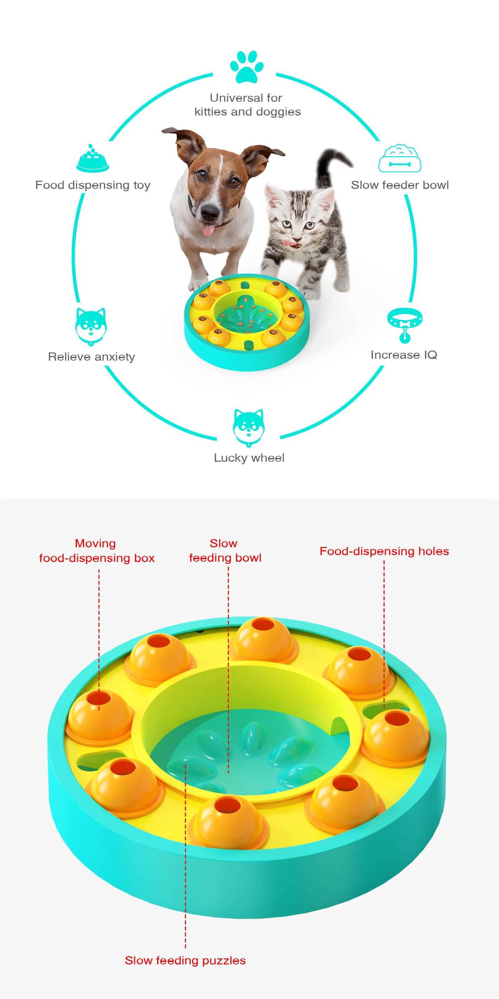 Dog puzzle toy dog food puzzle feeder toy used for intelligence training and psychological stimulation dog therapy puzzle X241213