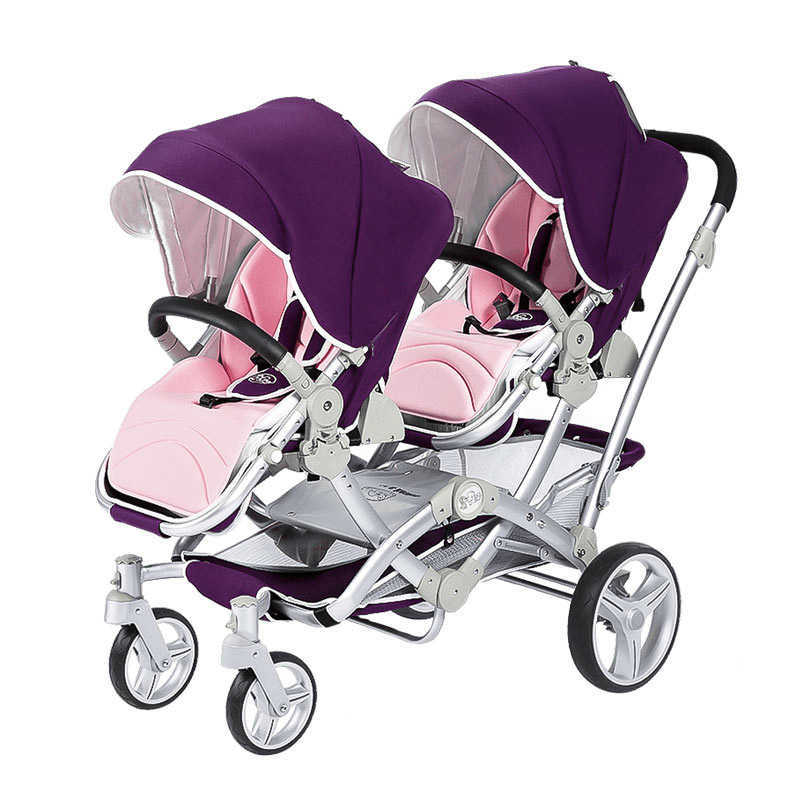 Twin Stroller Portable Folding Can Sit Can Lie Newborn Double Stroller Big Child Front And Rear Seat Dragon Phoenix Fetus Y241213