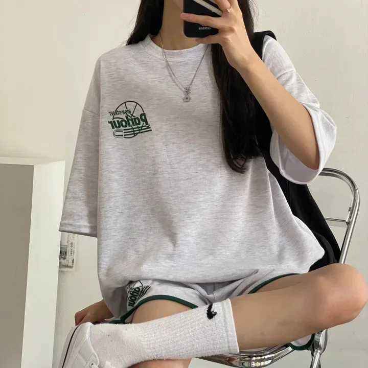 Women's Two Piece Pants Summer Fashion 2024 Casual Sportswear Trendy Summer Style Loose Women Short Slve 2 Piece Shorts Set Cotton dent Suits Y24