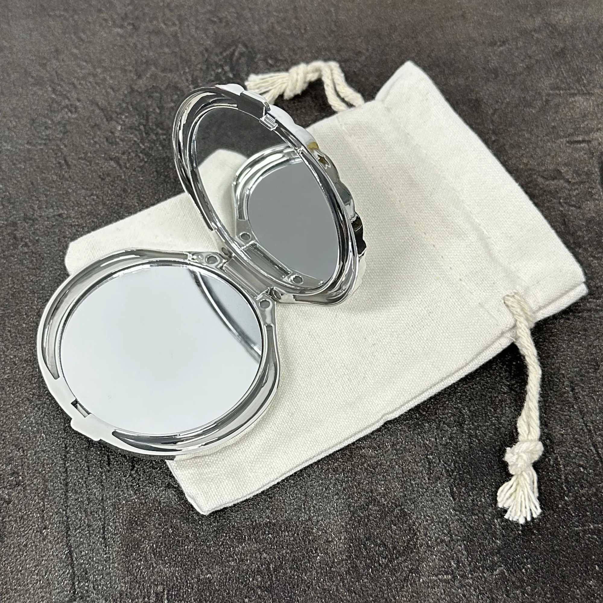 Shell Shape Folding Makeup Mirror Cute Double Sided Shell Pocket MirrorXJ241213