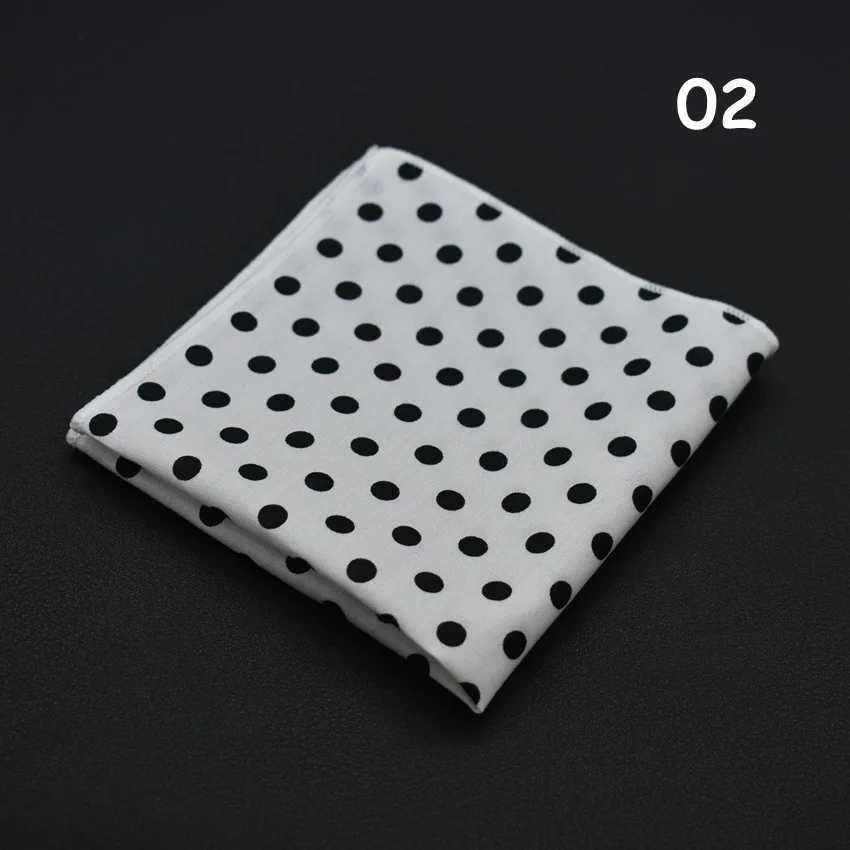 Mens polka dot pocket square cotton white navy blue steering formal dress wedding party set scarf bridal room chest towel Hanji W241213