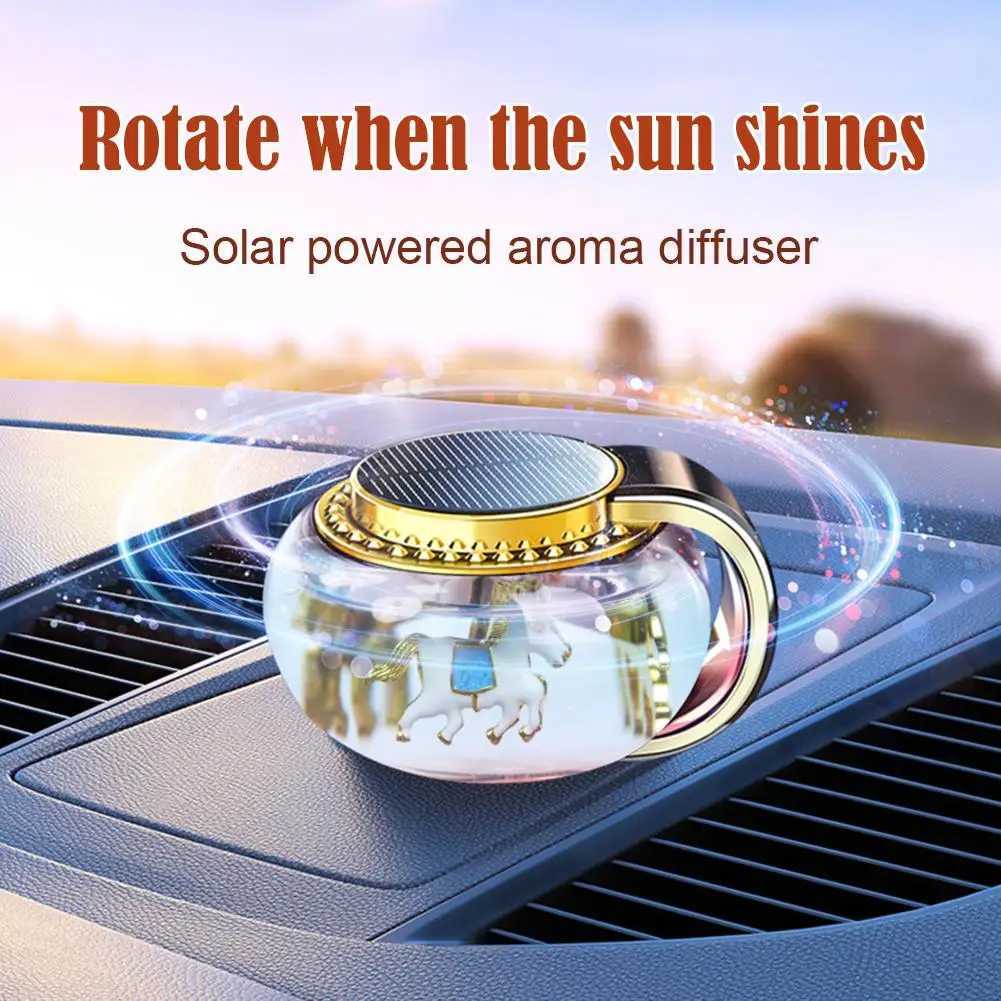 Car Solar Power Carousel Aroma Ornaments Car Air ener Fragrance Creative Seat Aroma Diffuser Auto InteriorXJ241213