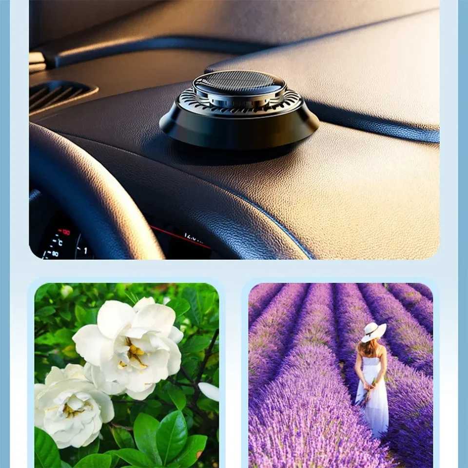 Car Air Solar Creative Rotation Perfume Diffuser Small Lasting Fragrance ABS Car Defroster Diffuser For Essential Oil Car Air SoXJ241213