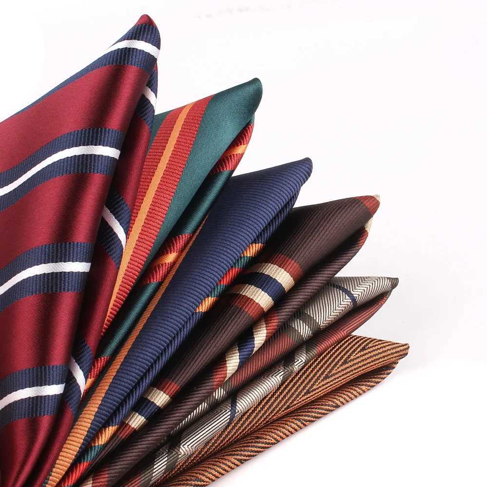 New striped pocket square mens paisley chest towel wedding kerchief mens Hanji mens handle set pocket towel W241213